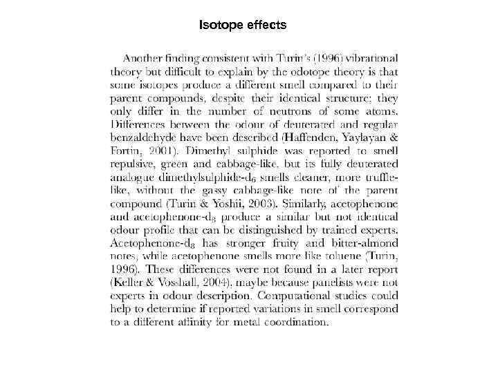 Isotope effects 