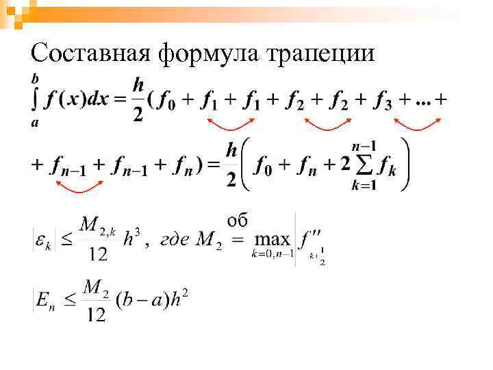 Составная формула трапеции 