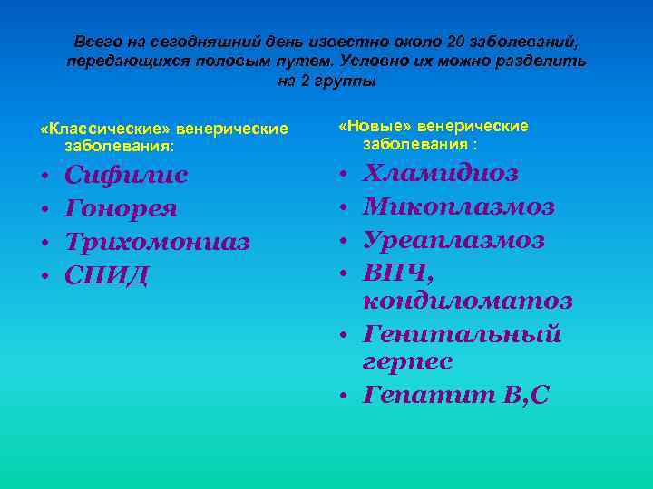 Заболевания 20. Смертельные заболевания передающиеся половым путём. Смертельные заболевания   передаваемые половым путём. 8 Смертельных заболеваний передающихся половым путём.