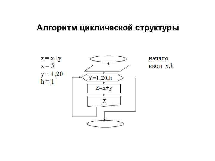 Нарисуйте все структуры циклических алгоритмов