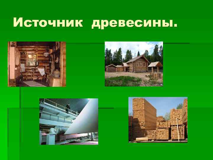 Источник древесины. 