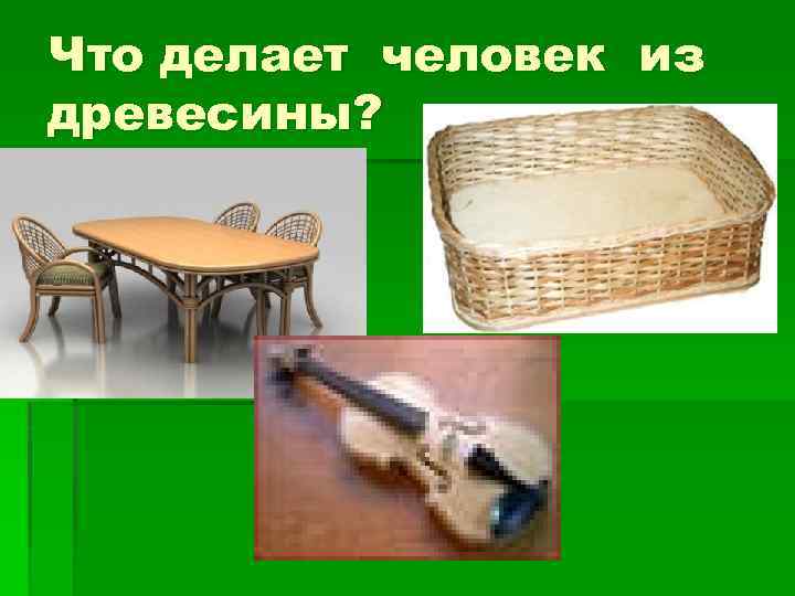Что делает человек из древесины? 