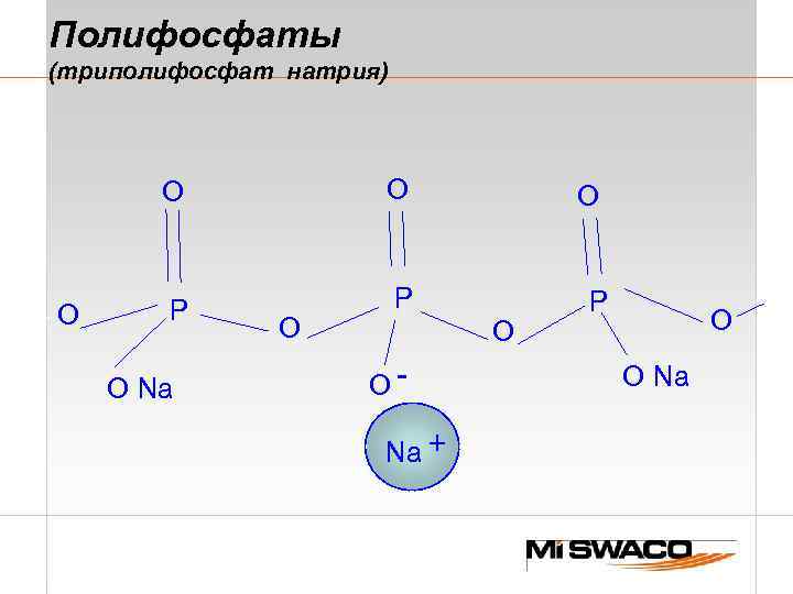 Полифосфаты (триполифосфат натрия) O O O P P O Na O O Na +