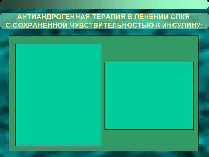 АНТИАНДРОГЕННАЯ ТЕРАПИЯ В ЛЕЧЕНИИ СПКЯ С СОХРАНЕННОЙ ЧУВСТВИТЕЛЬНОСТЬЮ К ИНСУЛИНУ: 