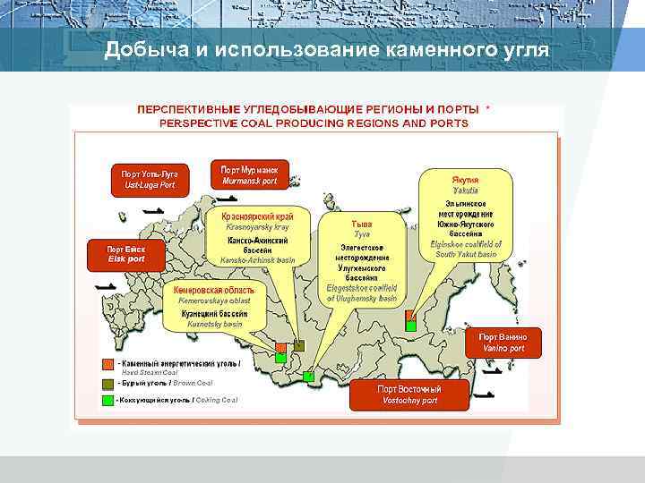 Добыча и использование каменного угля 