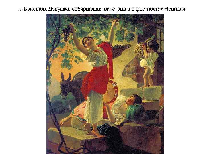 К. Брюллов. Девушка, собирающая виноград в окрестностях Неаполя. 