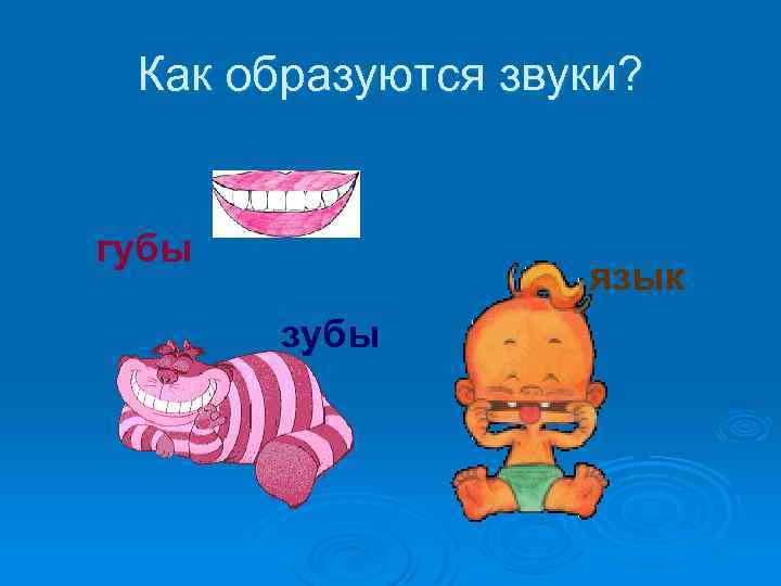 Как образуются звуки? губы язык зубы 