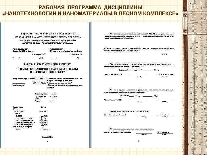 РАБОЧАЯ ПРОГРАММА ДИСЦИПЛИНЫ «НАНОТЕХНОЛОГИИ И НАНОМАТЕРИАЛЫ В ЛЕСНОМ КОМПЛЕКСЕ» 55 