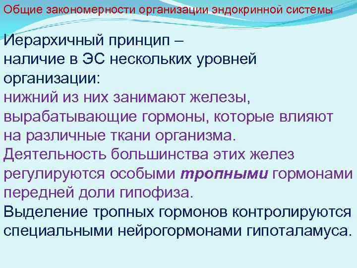 Наличие принцип. Закономерности организации эндокринной системы. Уровни организации эндокринной системы. Общие принципы организации эндокринной системы. Общий принцип организации Нейро эндокринная система.