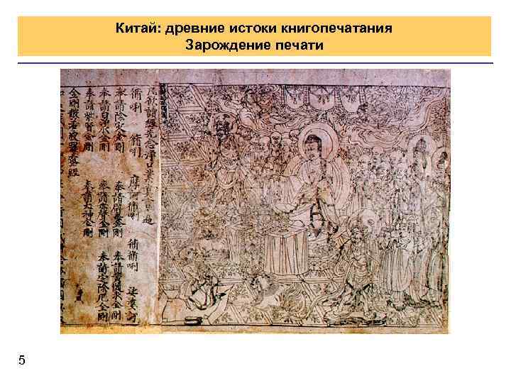 Китай: древние истоки книгопечатания Зарождение печати 5 