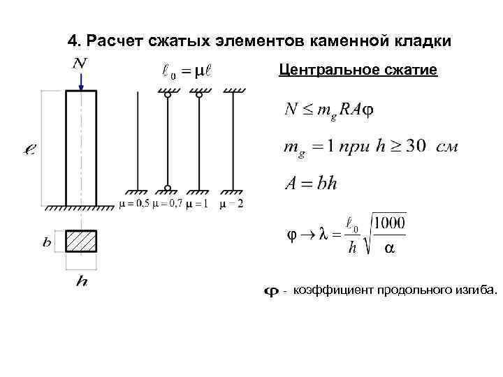 Расчет центрально