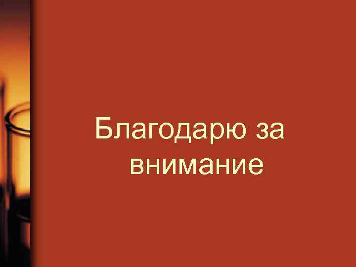 Благодарю за внимание 