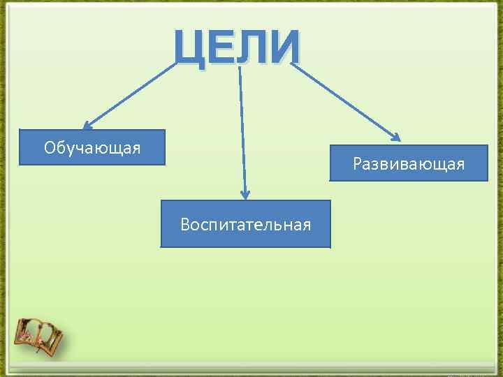  ЦЕЛИ Обучающая Развивающая Воспитательная 