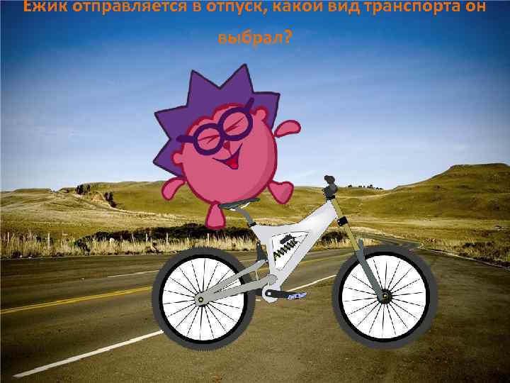Ежик отправляется в отпуск, какой вид транспорта он выбрал? 