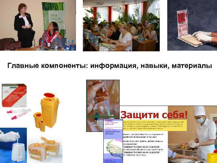 Главные компоненты: информация, навыки, материалы 