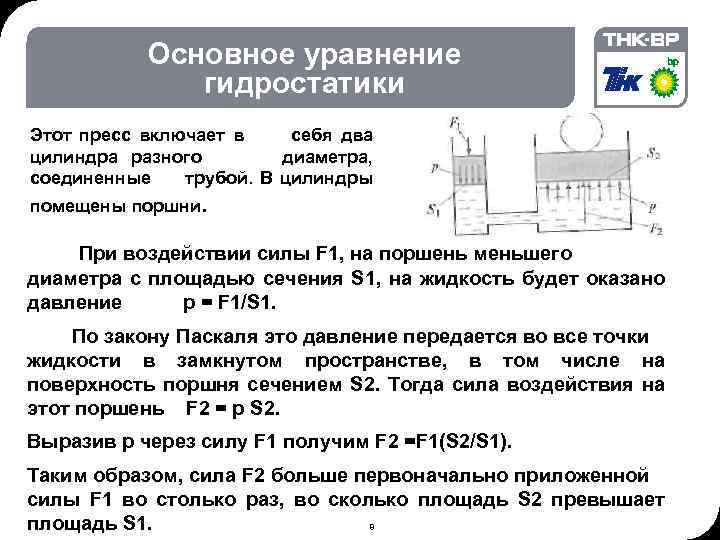 Основное уравнение гидростатики