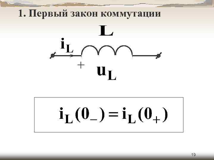 1. Первый закон коммутации + 19 