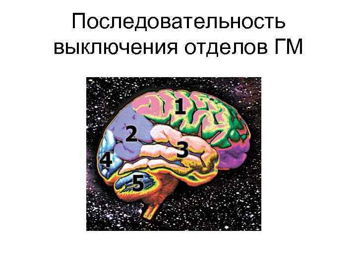 Последовательность выключения отделов ГМ 