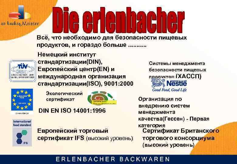 Всё, что необходимо для безопасности пищевых продуктов, и гораздо больше. . . Немецкий институт