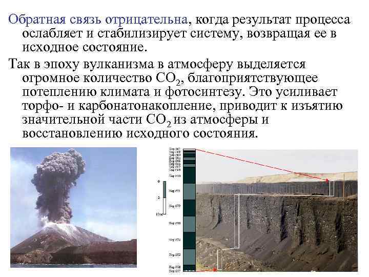 Обратная связь отрицательна, когда результат процесса ослабляет и стабилизирует систему, возвращая ее в исходное