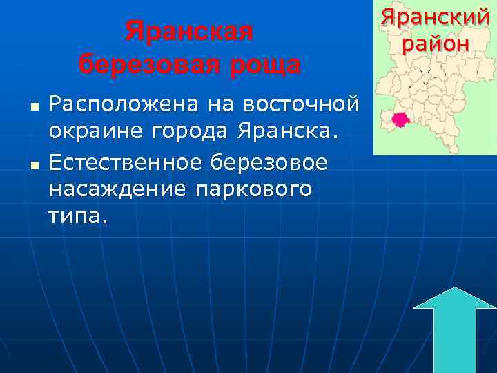 Яранская березовая роща n n Расположена на восточной окраине города Яранска. Естественное березовое насаждение