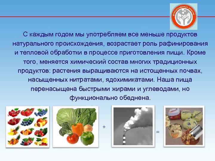 м С каждым годом мы употребляем все меньше продуктов натурального происхождения, возрастает роль рафинирования