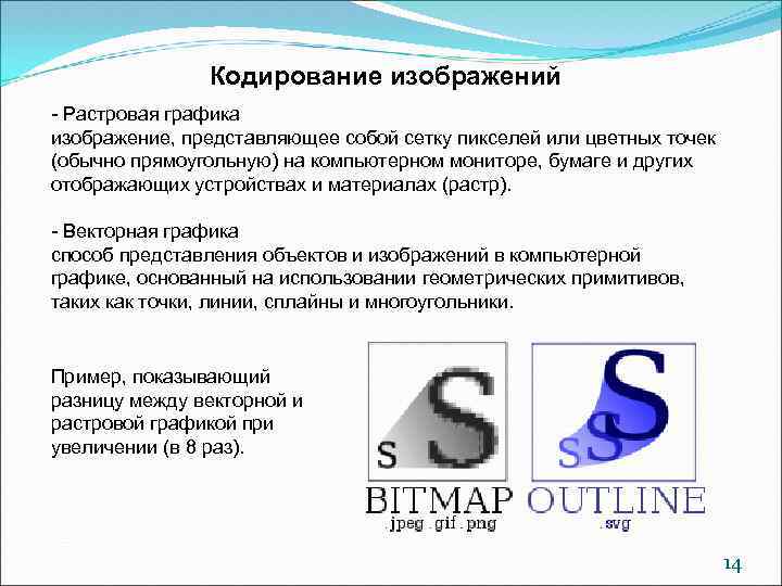 Кодирование изображений - Растровая графика изображение, представляющее собой сетку пикселей или цветных точек (обычно
