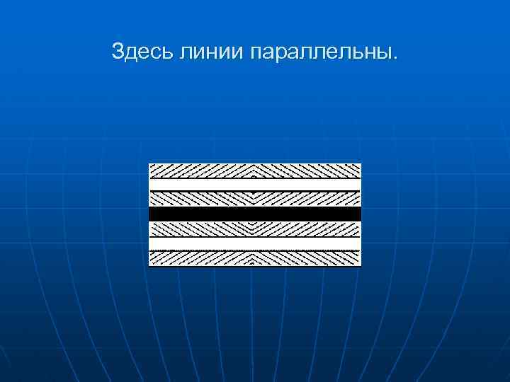 Здесь линии параллельны. 