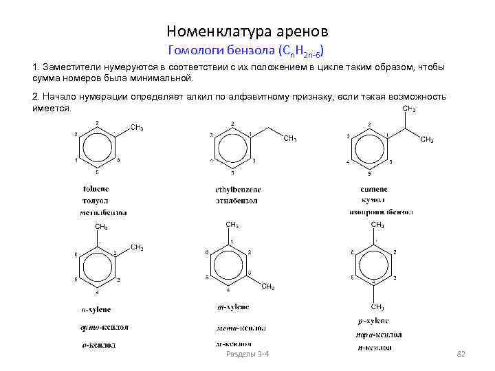 Укажите формулу арена. Ароматические углеводороды бензол номенклатура. Номенклатура гомологов бензола. Номенклатура ароматических углеводородов. Номенклатура соединений бензола.