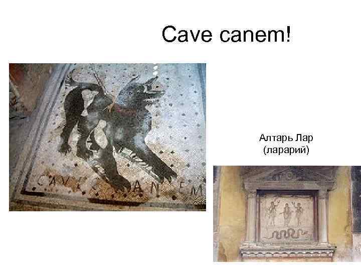  Cave canem! Алтарь Лар (ларарий) 