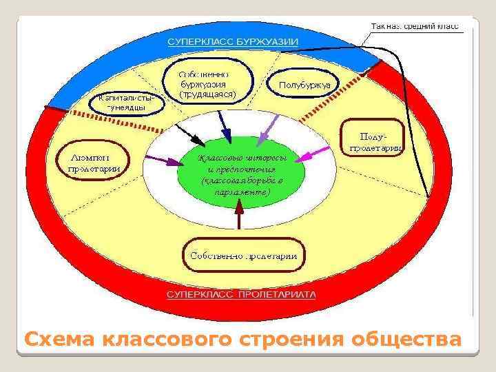 Схема классового строения общества 