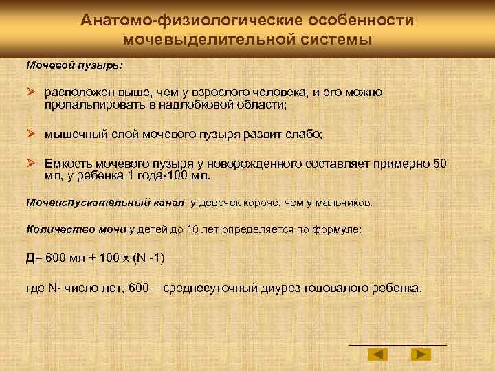 Презентация анатомо физиологические особенности мочевыделительной системы