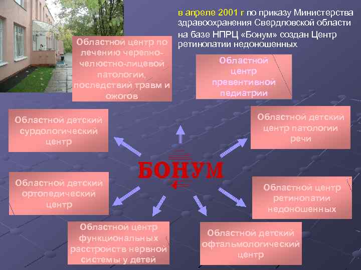 Областной центр по лечению черепночелюстно-лицевой патологии, последствий травм и ожогов в апреле 2001 г