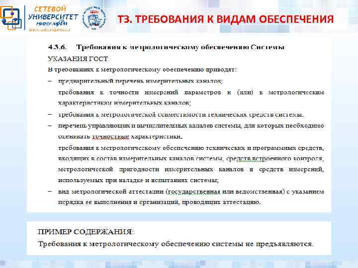 ТЗ. ТРЕБОВАНИЯ К ВИДАМ ОБЕСПЕЧЕНИЯ 