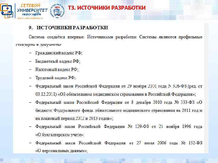 ТЗ. ИСТОЧНИКИ РАЗРАБОТКИ 