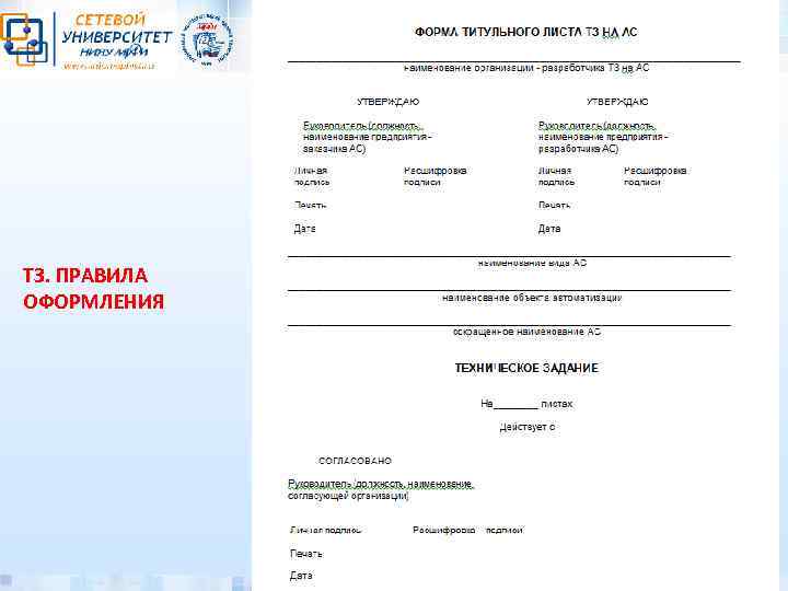 ТЗ. ПРАВИЛА ОФОРМЛЕНИЯ 
