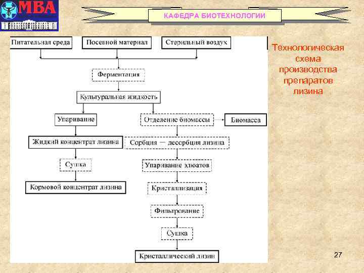 Технологическая схема лизина