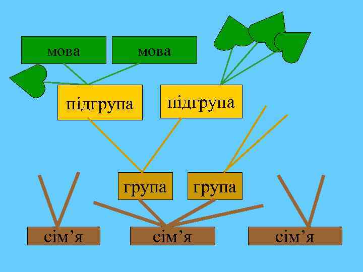 мова підгрупа сім’я група сім’я 