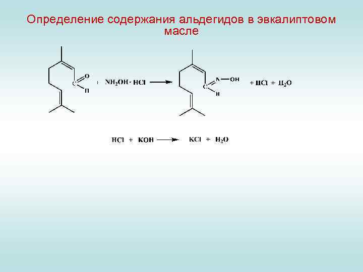 Определение содержания альдегидов в эвкалиптовом масле 
