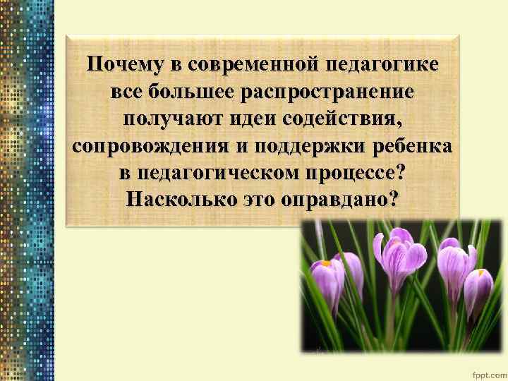 Почему в современной педагогике все большее распространение получают идеи содействия, сопровождения и поддержки ребенка