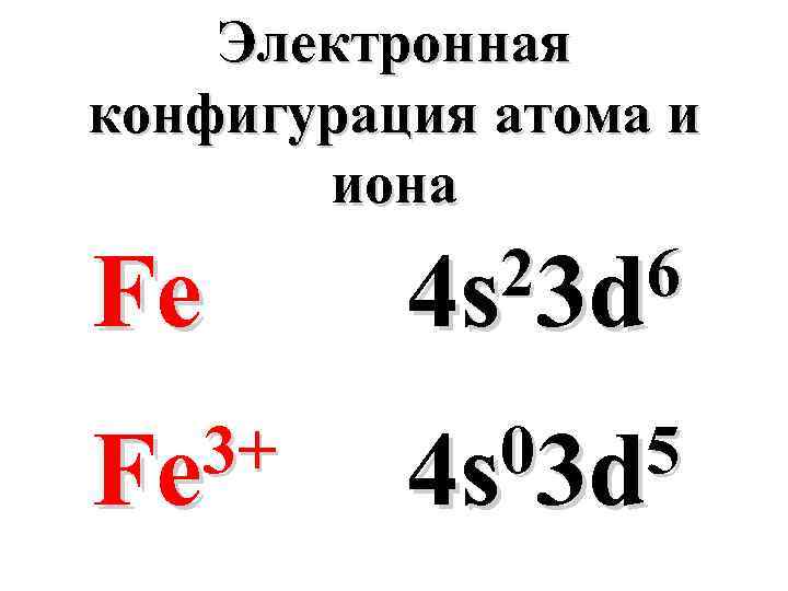 Напишите электронные конфигурации ионов