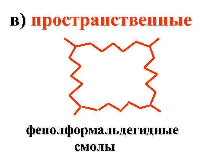 в) пространственные фенолформальдегидные смолы 