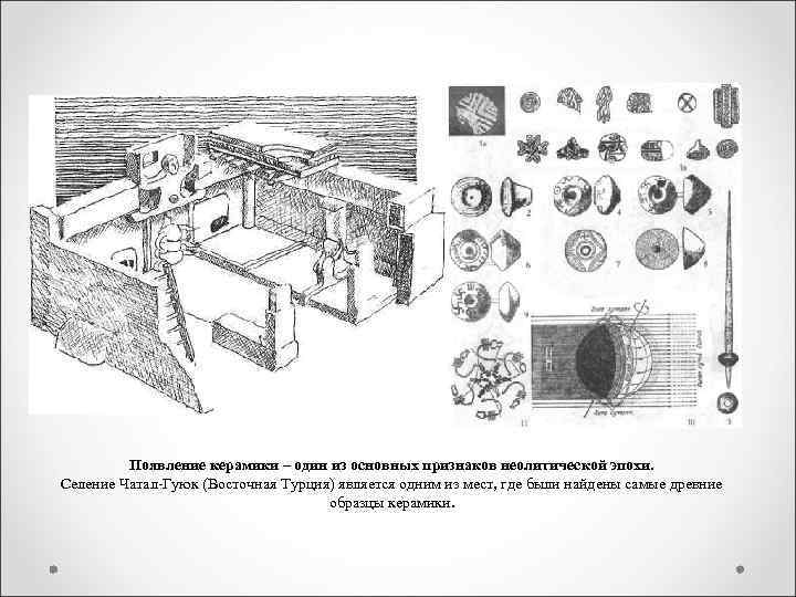 Появление керамики – один из основных признаков неолитической эпохи. Селение Чатал-Гуюк (Восточная Турция) является