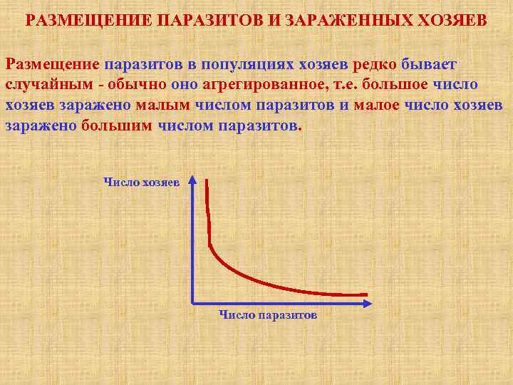 РАЗМЕЩЕНИЕ ПАРАЗИТОВ И ЗАРАЖЕННЫХ ХОЗЯЕВ Размещение паразитов в популяциях хозяев редко бывает случайным -