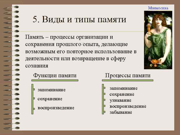 Сохранение прошлого. Вид памяти, присущий только человеку:. Память это процесс организации и сохранения прошлого опыта. Пример каждого вида памяти. Память свойственна только.