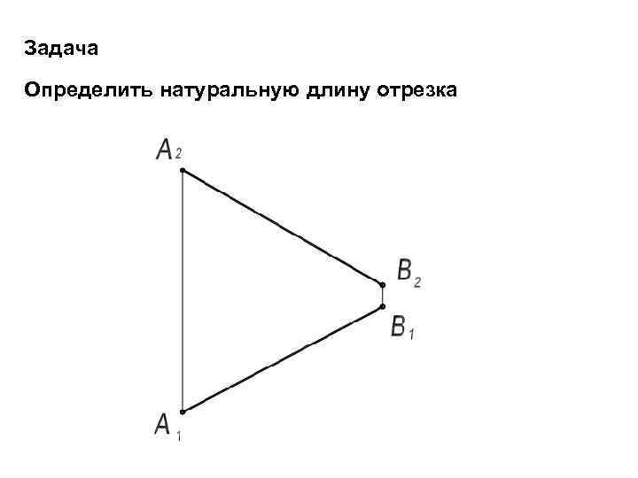 Задача Определить натуральную длину отрезка 