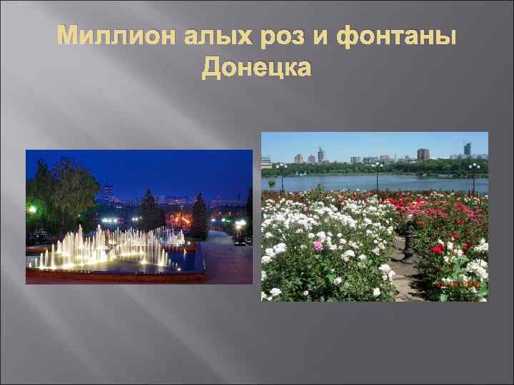 Миллион алых роз и фонтаны Донецка 