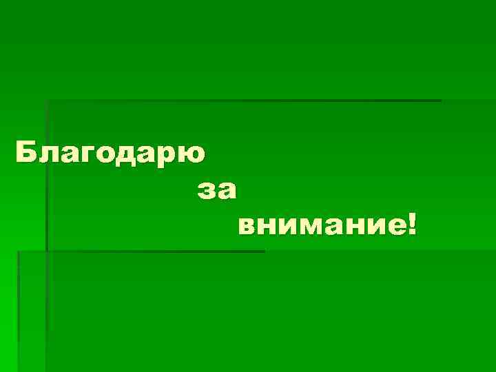 Благодарю за внимание! 