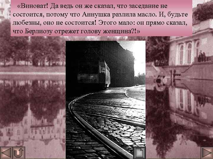  «Виноват! Да ведь он же сказал, что заседание не состоится, потому что Аннушка
