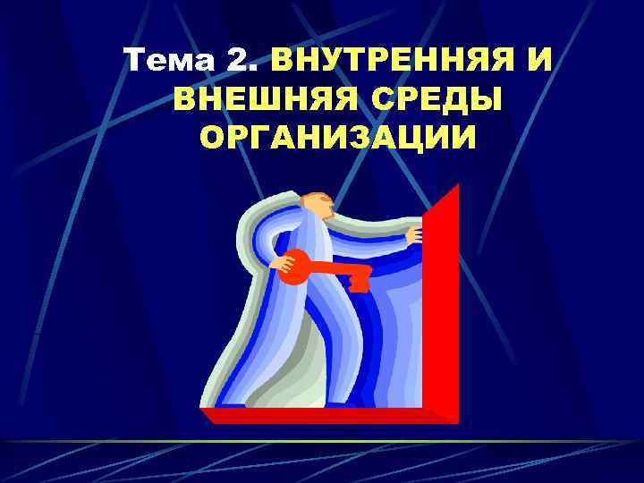 Тема 2. ВНУТРЕННЯЯ И ВНЕШНЯЯ СРЕДЫ ОРГАНИЗАЦИИ 